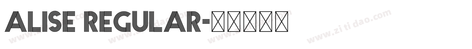 alise Regular字体转换